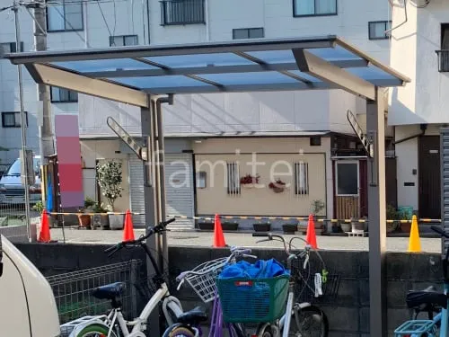 サイクルポート 自転車バイク屋根 LIXIL ネスカF ミニ フラット屋根