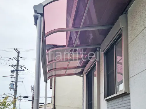 １階テラス屋根 （雨除け） YKKAP ソラリアR アール屋根 スタンダード 壁付