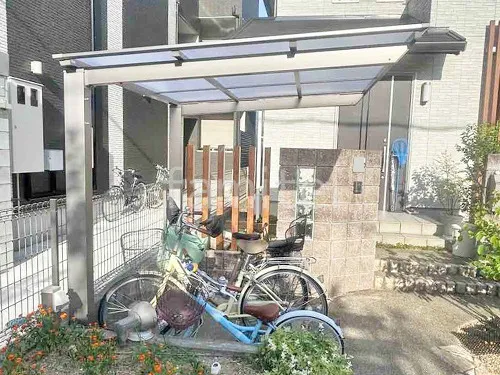 サイクルポート 自転車バイク屋根 LIXIL ネスカF ミニ フラット屋根