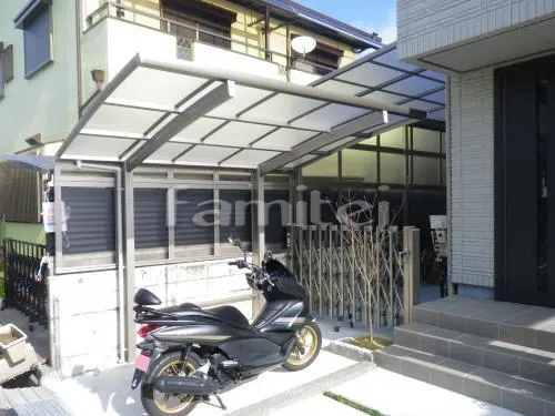 自転車バイク屋根 プライスポートミニ サイクルポート R型アール屋根 目隠しパネル(側面 サイド)