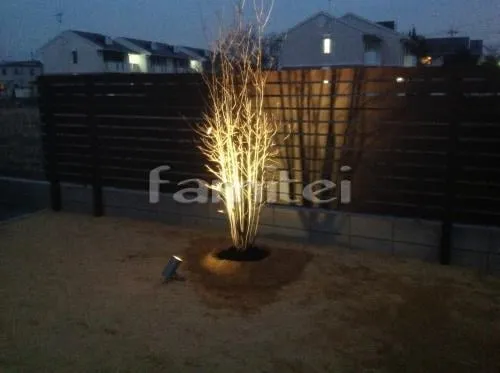 お庭ライティング シンボルツリー ヤマボウシ 落葉樹 植栽 植栽灯ガーデンライト照明 TAKASHOタカショー スポットライト1型モジュールタイプ