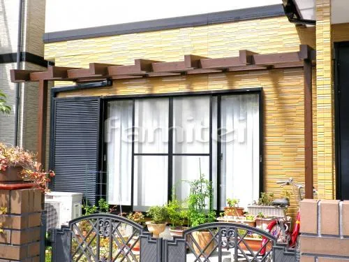 フル樹脂木製パーゴラテラス屋根 TAKASHOタカショー JEUポーチ 1階用 F型フラット屋根