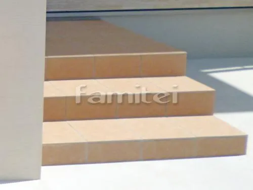玄関ポーチ階段 床タイル貼り KYタイル プロディア PD300-314 1段追加