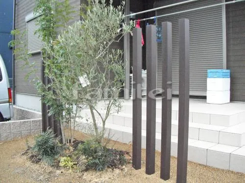 木製調デザインアルミ角柱 プランパーツ 目隠し 植栽