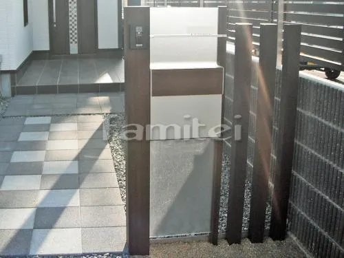 機能門柱 YKKAP ルシアスポストユニット BP02型 木製調デザインアルミ角柱 プランパーツ 角材