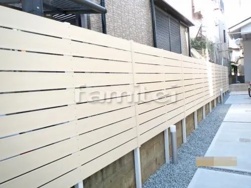目隠し人工木製フェンス塀 エクスタイル アーバンフェンス 樹脂 板塀 メープルホワイト
