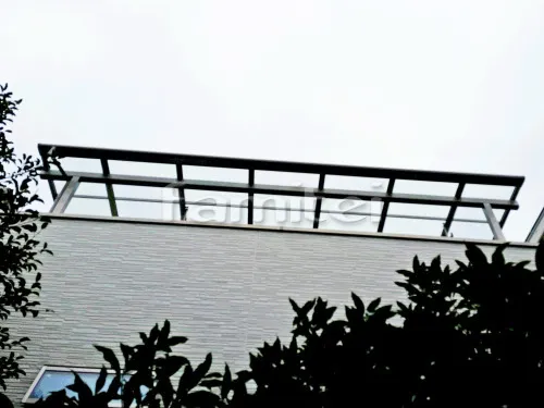 ベランダ屋根 LIXILリクシル パワーアルファ 3階用 積雪30cm対応 F型フラット屋根 物干し
