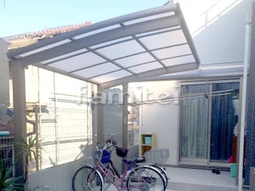 自転車バイク屋根 LIXILリクシル ネスカR R型アール屋根 サイクルポート