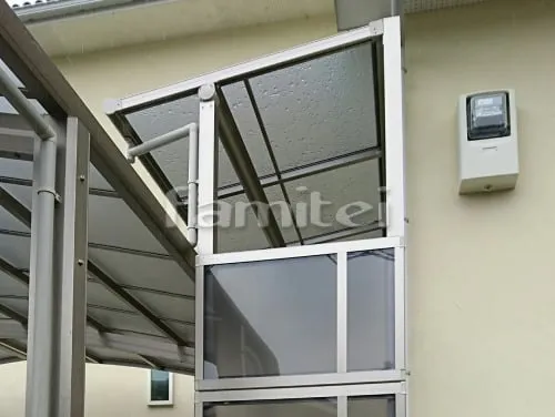 雨除け屋根 フラットテラス屋根 1階用 F型 目隠しパネル(前面 正面)3段