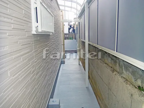 雨除け屋根 LIXILリクシル スピーネ 1階用 R型アール屋根 物干し 目隠しパネル(正面 前面) 犬走り コンクリート土間