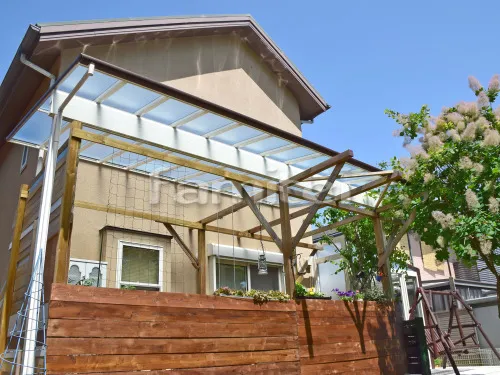 木製調テラス屋根 YKKAP ヴェクターテラス屋根(ベクター) 1階用 F型フラット屋根