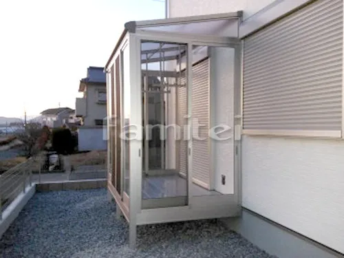 ガーデンルーム YKKAP サンフィール3 F型フラット屋根 テラス囲い サンルーム 網戸 竿掛け