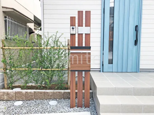 木製調デザインアルミ角柱門柱 プランパーツ 角材