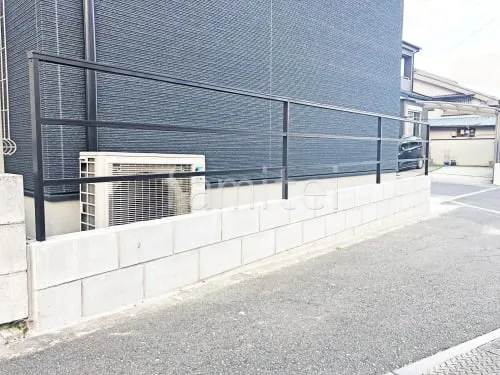 境界フェンス塀 YKKAP ルシアスLite A03型 コンクリートブロック