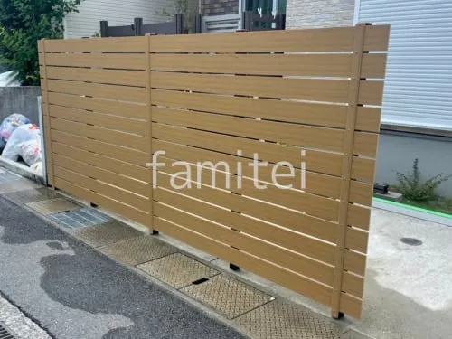人工木・樹脂 フェンス（木調） F＆F マイティウッド デコll 高尺タイプ 目隠し 木調・ラティス 樹脂