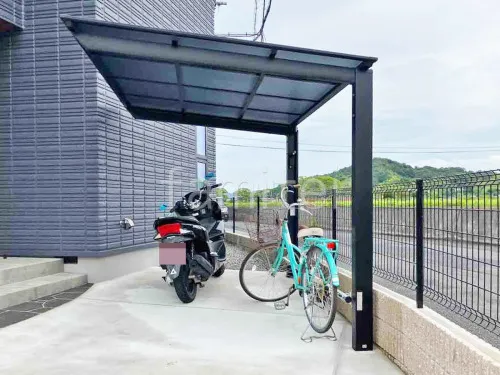 サイクルポート 自転車バイク屋根 LIXIL ネスカF ミニ フラット屋根