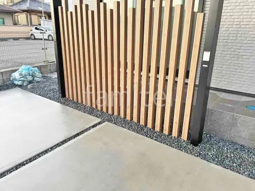 木製調デザインアルミ角柱 LIXIL 枕木材70角