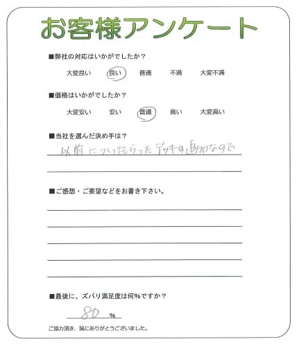 お客様の声