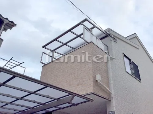 ベランダ屋根 フラットテラス屋根 2階用 F型 目隠しパネル(側面 サイド)1段