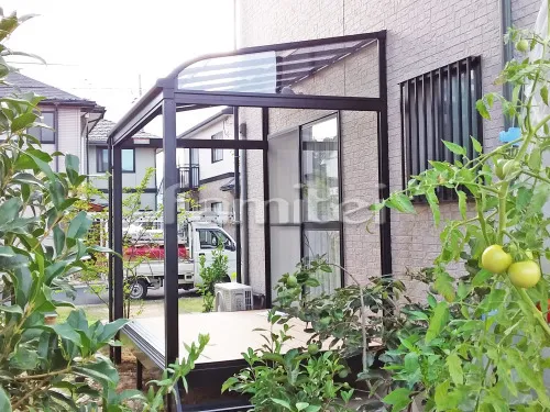 ガーデンルーム LIXILリクシル サニージュ R型アール屋根 積雪50cm対応 インナー人工木デッキ 網戸 ステップ サンルーム