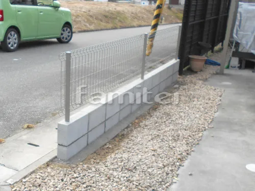 境界フェンス塀 LIXILリクシル ハイグリッドフェンスUF8型 コンクリートブロック