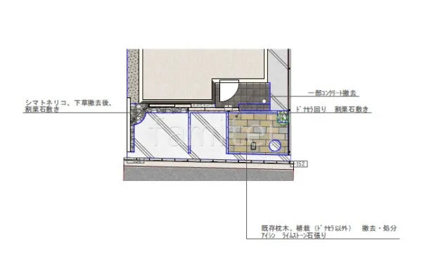 玄関まわり 平面図