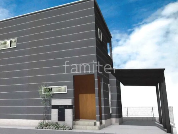 タイル門柱 ロックガーデン 1.5台用カーポート