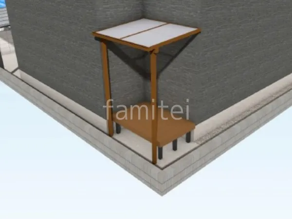 ウッドデッキ 1階用テラス屋根