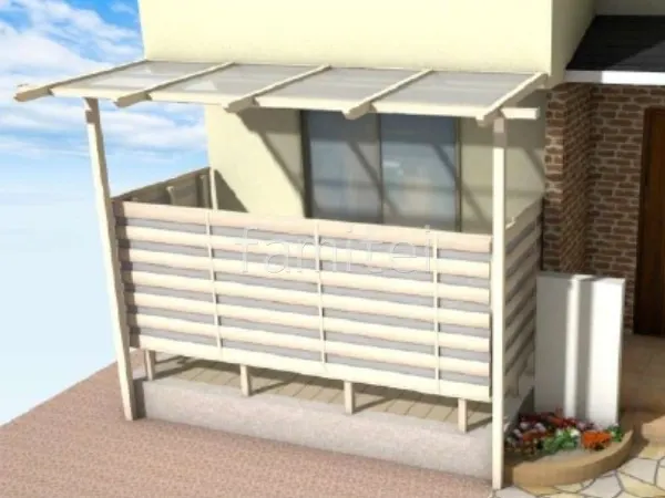 1階用テラス屋根　採光フェンス
