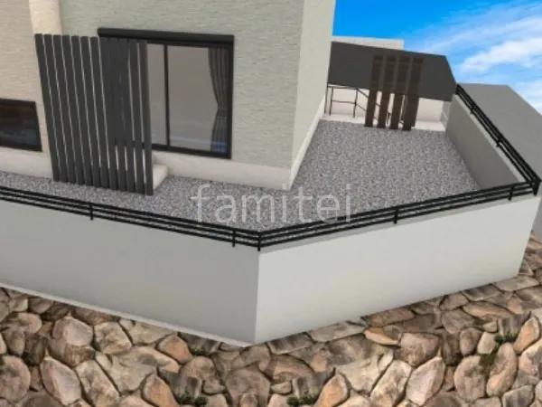 塗り壁門塀　形材フェンス