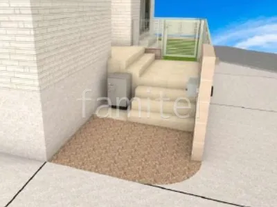 アプローチ　洗出し仕上げ