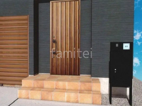 宅配ボックス付き機能門柱