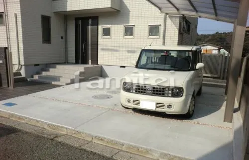 車庫土間コンクリート 目地 化粧砂利