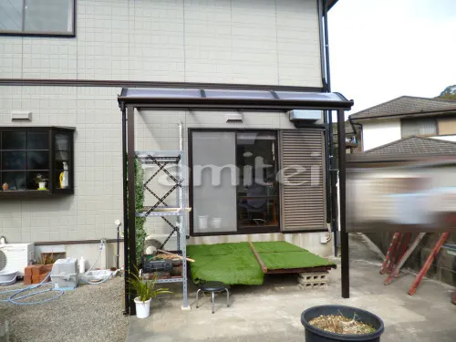 雨除け屋根 レギュラーテラス屋根 1階用 R型アール屋根