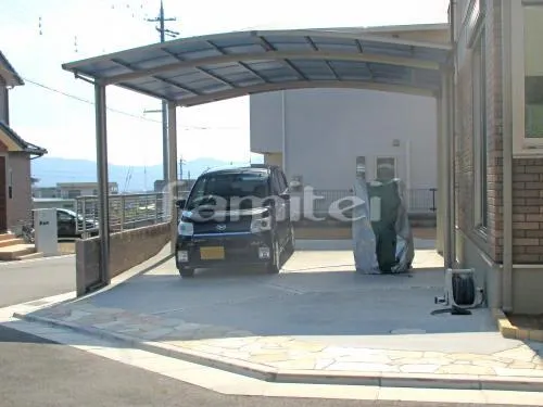 ガレージまわり 駐車場屋根 土間コンクリート