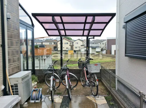 自転車バイク屋根 YKKAP レイナポートグランミニ 駐輪場屋根 サイクルポート R型アール屋根