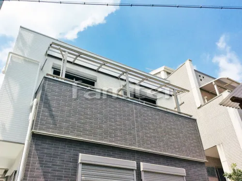 ベランダ屋根 レギュラーテラス屋根 2階用 R型アール屋根 物干し