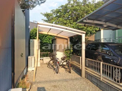 自転車バイク屋根 LIXILリクシル ネスカR 駐輪場屋根 サイクルポート R型アール屋根