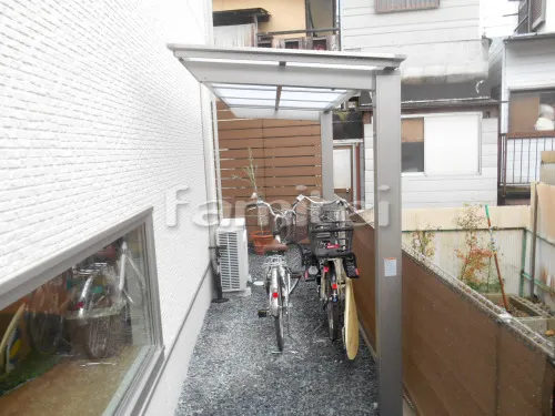 自転車置場 LIXILリクシル 独立式フーゴFテラス 1階用 F型フラット屋根