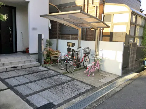 自転車バイク屋根 YKKAP レイナポートグランミニ 駐輪場屋根 サイクルポート R型アール屋根