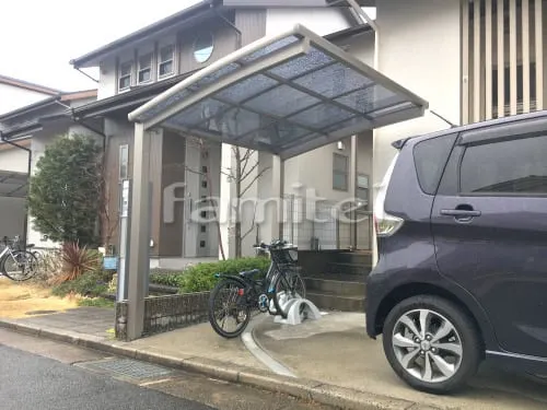 自転車バイク屋根 LIXILリクシル ネスカR R型アール屋根 サイクルポート 駐輪場屋根