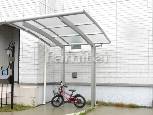 自転車バイク屋根 YKKAP レイナポートグランミニ 駐輪場屋根 サイクルポート R型アール屋根