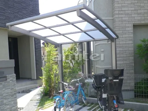 自転車バイク屋根 LIXILリクシル ネスカR R型アール屋根 サイクルポート 駐輪場屋根