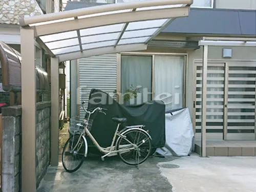 自転車バイク屋根 LIXILリクシル ネスカR 駐輪場屋根 サイクルポート R型アール屋根