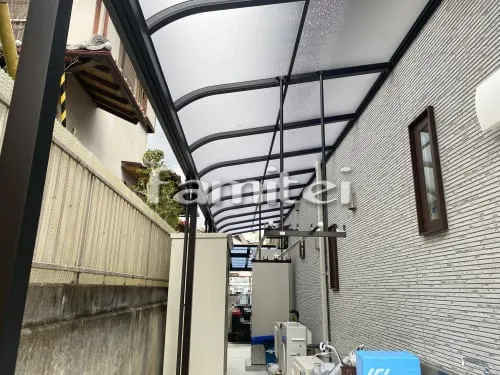 雨除け屋根 YKKAP ソラリアテラス屋根 1階用 R型アール屋根 物干し