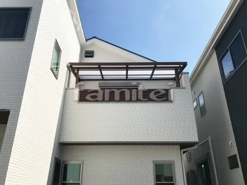 フル木製調ベランダ屋根 LIXILリクシル シュエット 2階用 F型フラット屋根