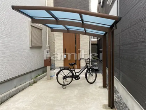 自転車バイク屋根 YKKAP レイナポートグランミニ 駐輪場屋根 サイクルポート R型アール屋根