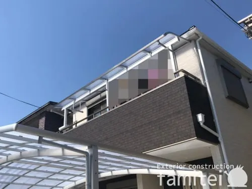 ベランダ屋根 YKKAP ソラリアテラス屋根 2階用 R型アール屋根 物干し