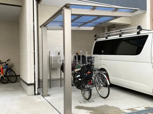 サイクルポート 自転車バイク屋根 LIXIL ネスカF ミニ フラット屋根