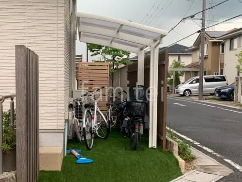 サイクルポート 自転車バイク屋根 YKKAP アリュース アール屋根